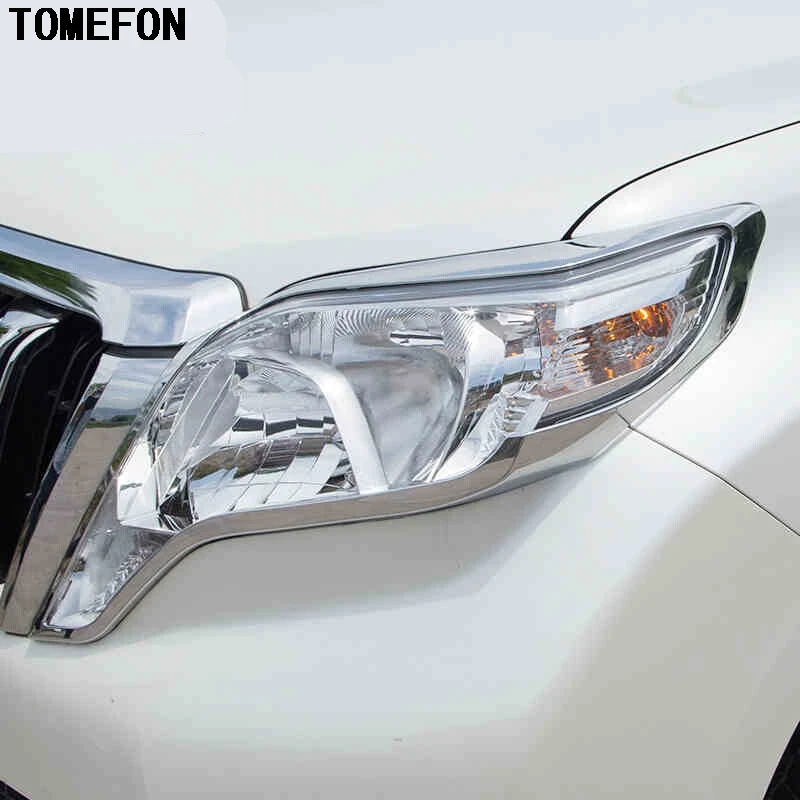 2 шт. для Toyota Land Cruiser Prado FJ150 FJ 150 2014 2015 2016 2017 ABS Хром Передняя фара Крышка Накладка
