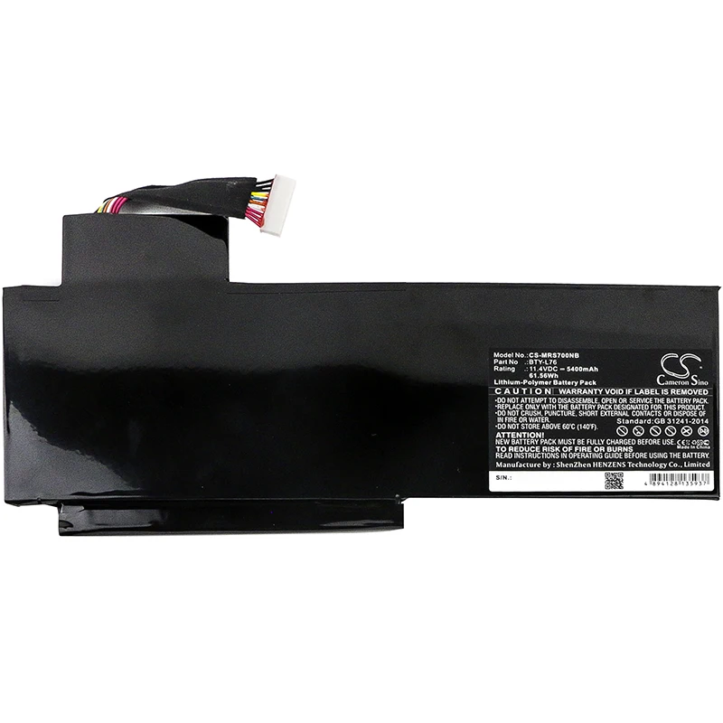 Обновленная батарея для ноутбука MSI 2PE-025CN 2QE-083CN GS70 2PC-633XCN литий-полимерная 5400mAh /