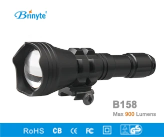 Brinyte B158 выпуклая линза масштабируемый светодиодный фонарик водонепроницаемый