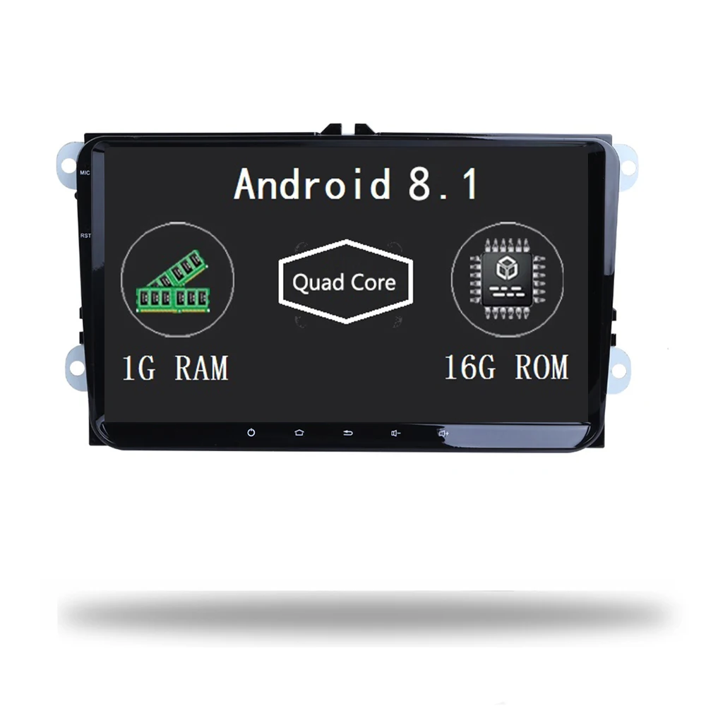 Android 8,1 автомобильный Радио Стерео gps универсальный для Volkswagen Passat CC Golf B6 B7 Tiguan Polo Skoda Octavia Seat Leon автомобильный