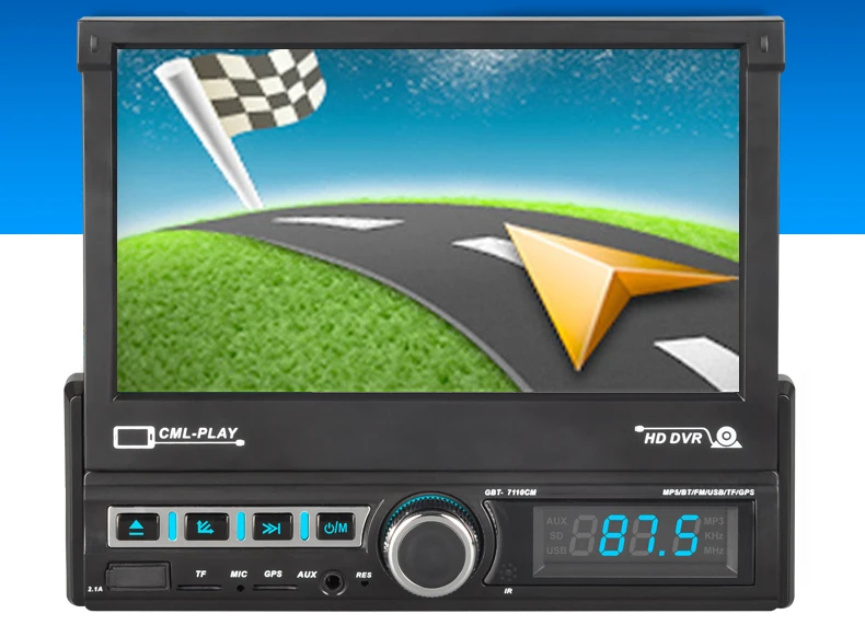 ESSGOO " Автомагнитола 1 Din Авторадио Bluetooth gps Автомобильный мультимедийный MP5 плеер выдвижной сенсорный экран AUX MP3 FM USB камера заднего вида