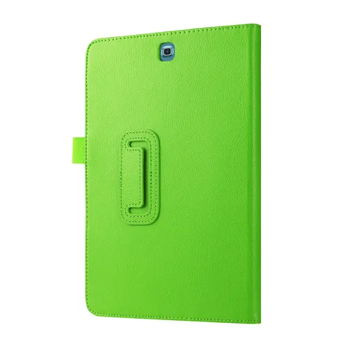 For T550 Green 2 складной чехол для планшета с зернистой текстурой для samsung Galaxy Tab A T550 T555 SM T550 9," откидной Чехол с подставкой из искусственной кожи, умный чехол - Цвет: For T550 Green