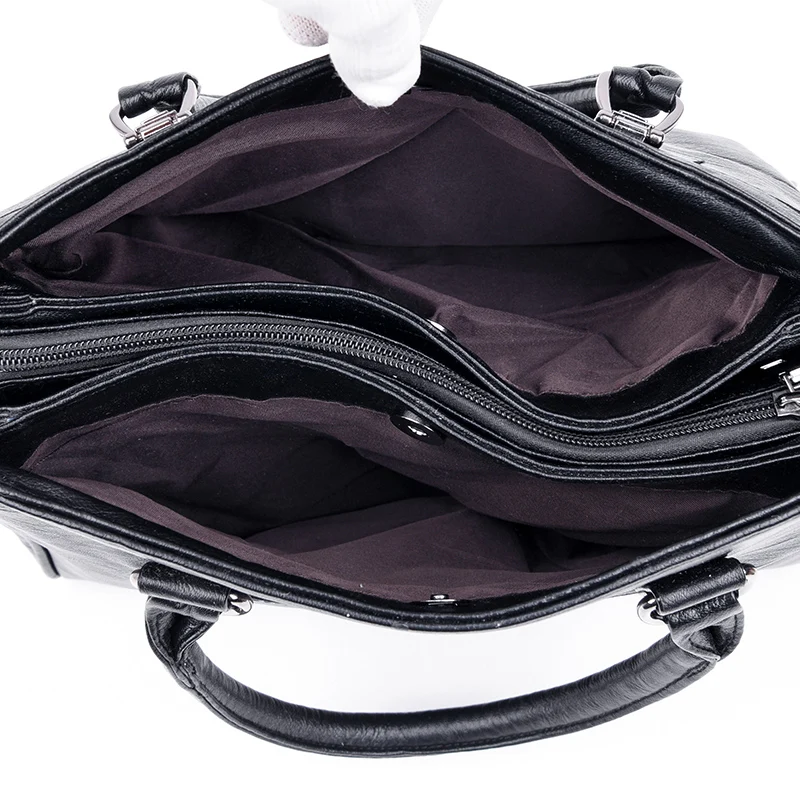 Черная кожаная сумка для багажа женская на плечо женские дизайнерские сумки