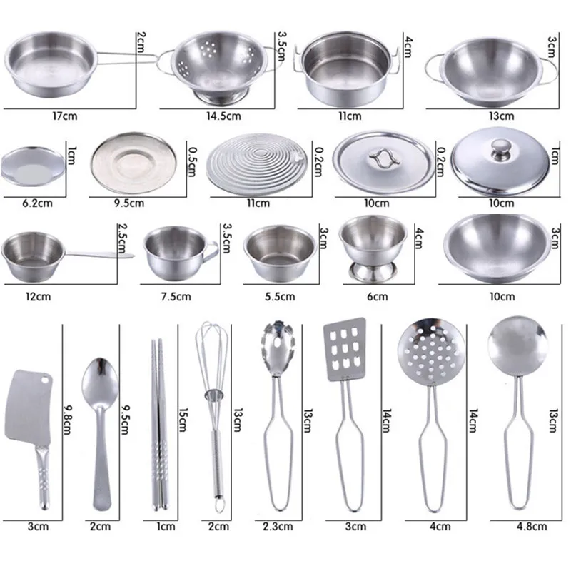 25 шт./компл. супер анти-борьба нержавеющая игрушка для ролевых игр Кухонные