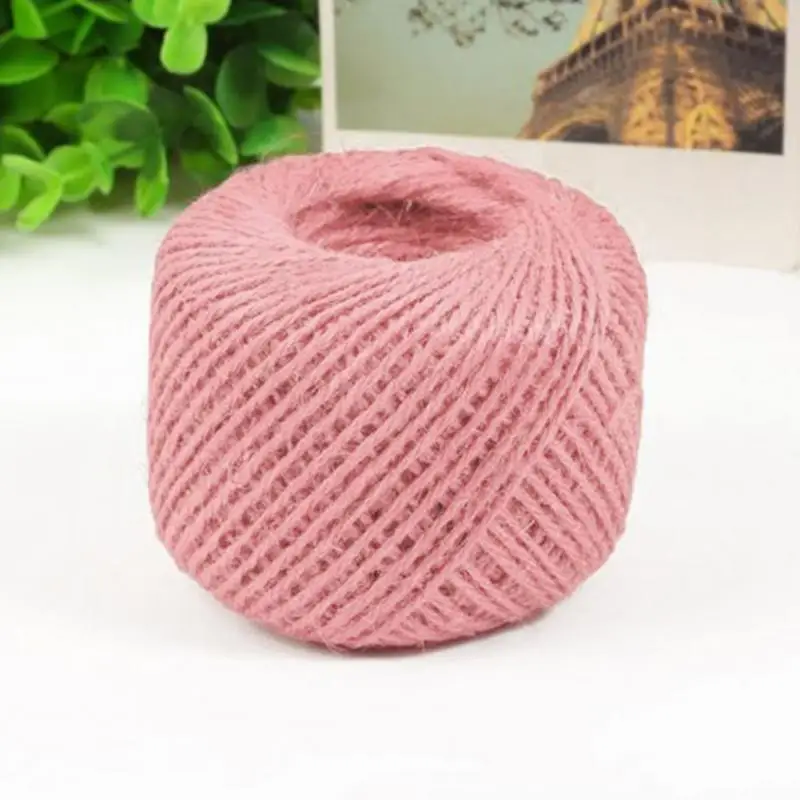 2 мм 50 м DIY натуральная струна из волокна мешковины ручной джутовый шпагат искусство альбом для вырезок для рукоделия подарок декор шнур