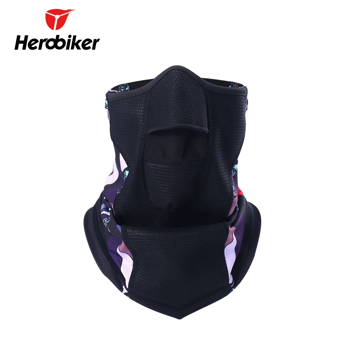 MMZ 0079 01 HEROBIKER унисекс мотоциклетная маска ветрозащитная крутая дышащая камуфляжная черная мотоциклетная маска Шарф мото маска для всех сезонов - Цвет: MMZ 0079 01