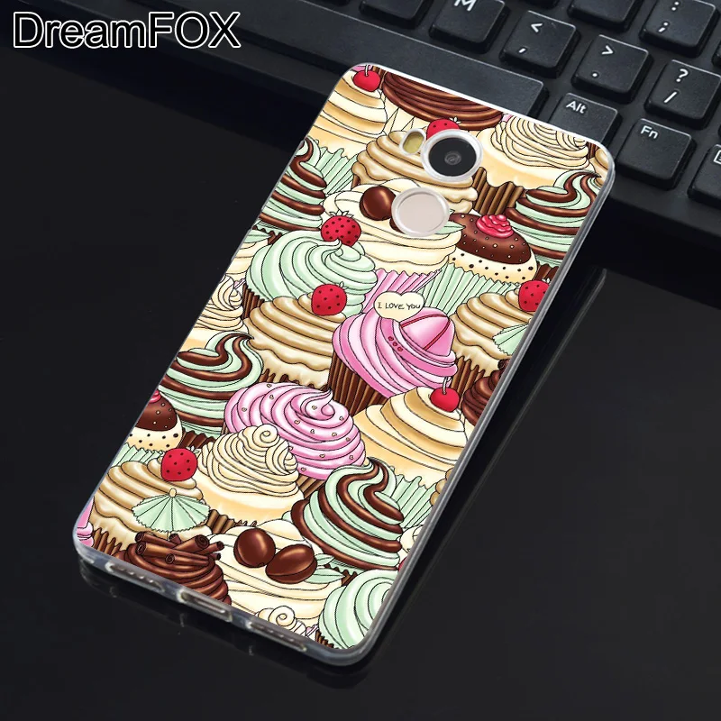 DREAMFOX M188 красочное десертное Мороженое Мягкий силиконовый чехол из ТПУ для Xiaomi Redmi