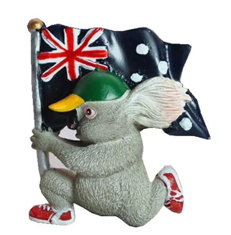

Hot Sale Cute Koala Raised Flag 3D Fridge Magnets Australia Tourism Souvenirs Refrigerator Magnetic Stickers Collection