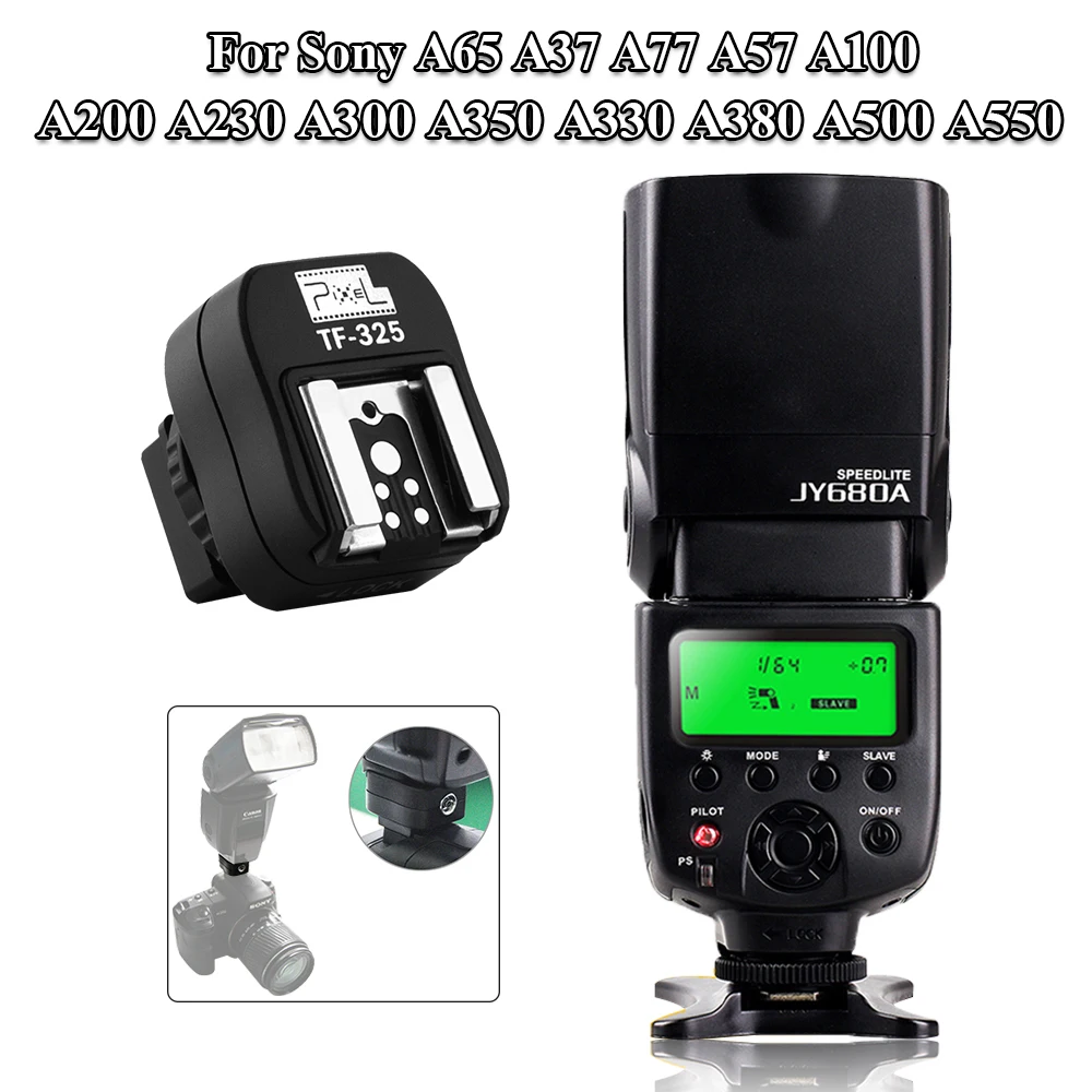 VILTROX JY 680A Speedlite и PIXEL вспышки Горячий башмак адаптер для sony A57 A77 A65 A37 A230 A100 A200 A300 A350