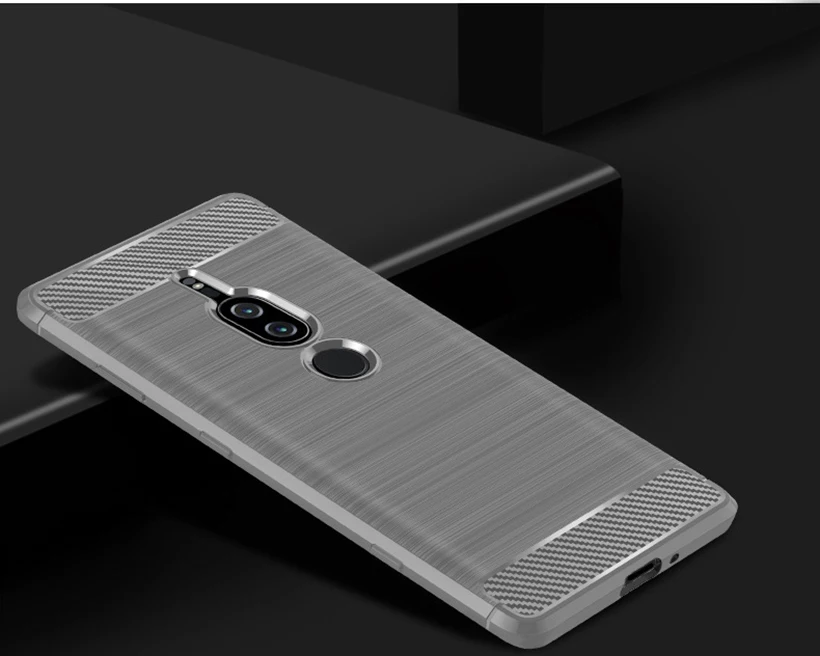 Углеродное волокно чехол для sony Xperia XA1 ультра XZ1 XA2 XA3 XZ2 компактный XZ3 XZ4 L1 L2 L3 XA4 XZ5 2 20 10 Plus чехол силиконовый чехол