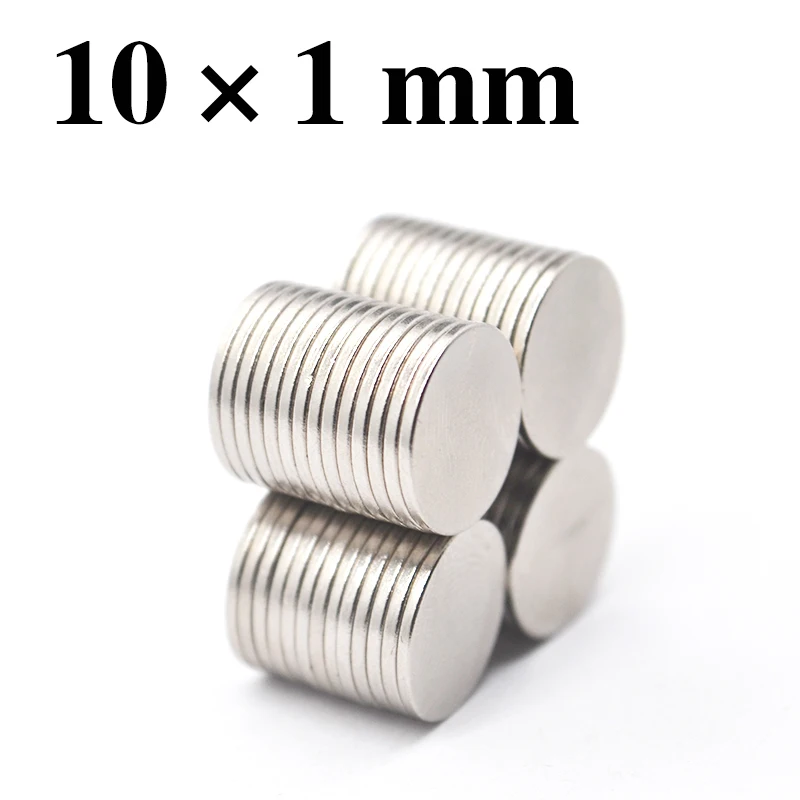 HYSAMTA 10x1 неодимовый магнит постоянный N35 10 мм x 1 мм NdFeB супер сильные мощные магнитные магниты маленький круглый диск 10*1