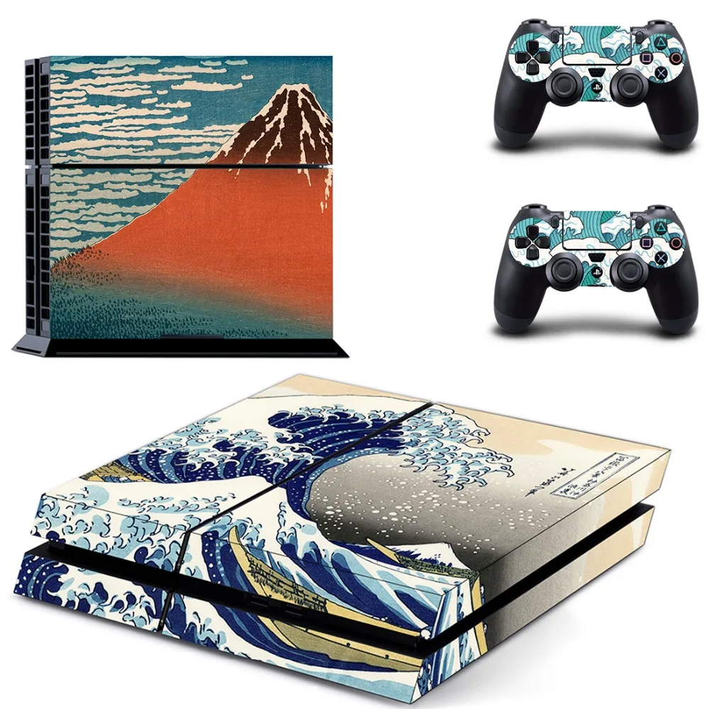 Виниловая наклейка на кожу PS4 с зеленым листом для Sony Playstation 4 консоли Dualshock и 2
