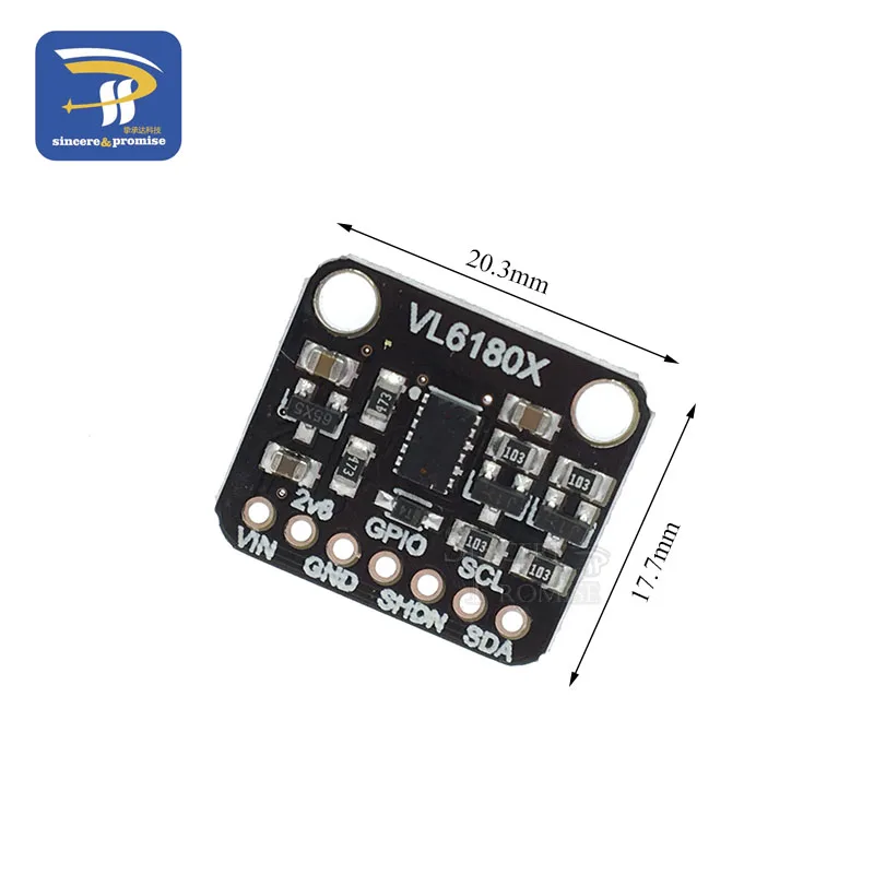 Модуль оптического датчика диапазона VL6180 VL6180X для интерфейса Arduino I2C 3 В 5
