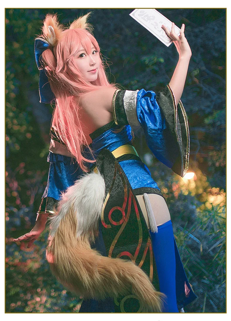 Fate Grand Order Tamamo no Mae FGO Kimono Cosplay Costume Full Set Women COSPLAYONSEN | Тематическая одежда и униформа
