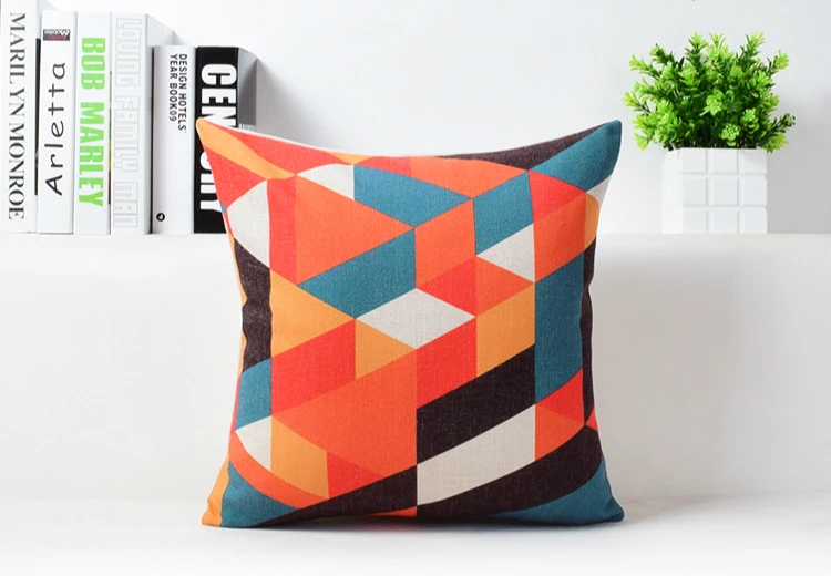 Новый современный накидки на подушки с геометрическим рисунком темно серые