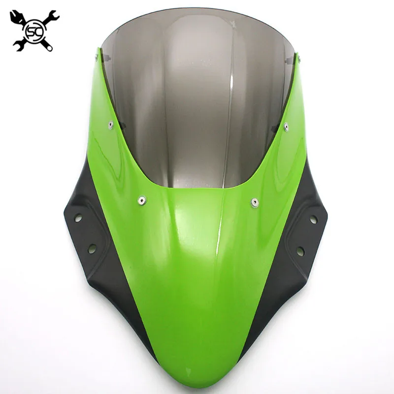 Мотоцикл ветровое стекло козырек подходит для Kawasaki NINJA250 NINJA400 NINJA 250 400 18 19 двойной пузырь
