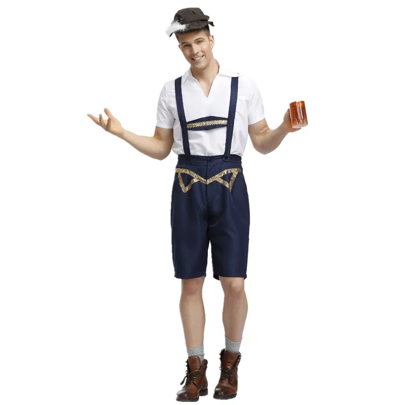 Германия костюм для Октоберфеста Хэллоуин Lederhosen баварский народный праздник пиво мужской комбинезон для косплея