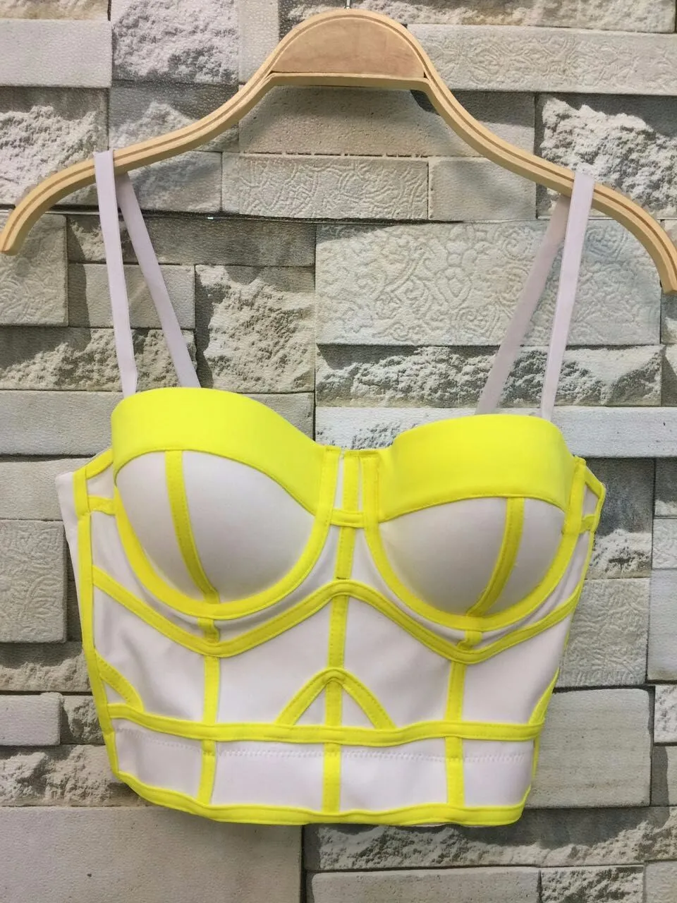 Хорошее качество геометрический для женщин Push Up Бюстье Свадебная вечеринка