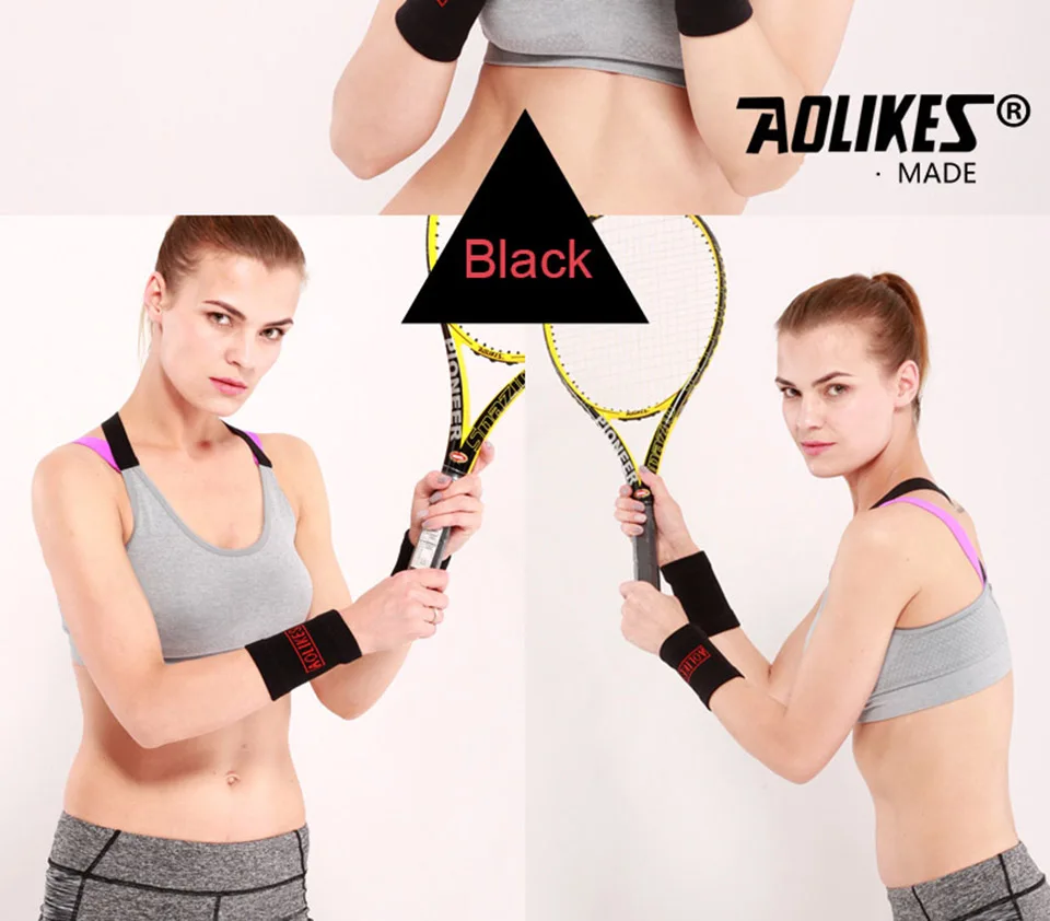 Aolikes 1 пара спортивный наручный браслет поддержка запястья скобка Sweatband защита Спорт теннис сквош бадминтон тренажерный зал ручной защитный напульсник