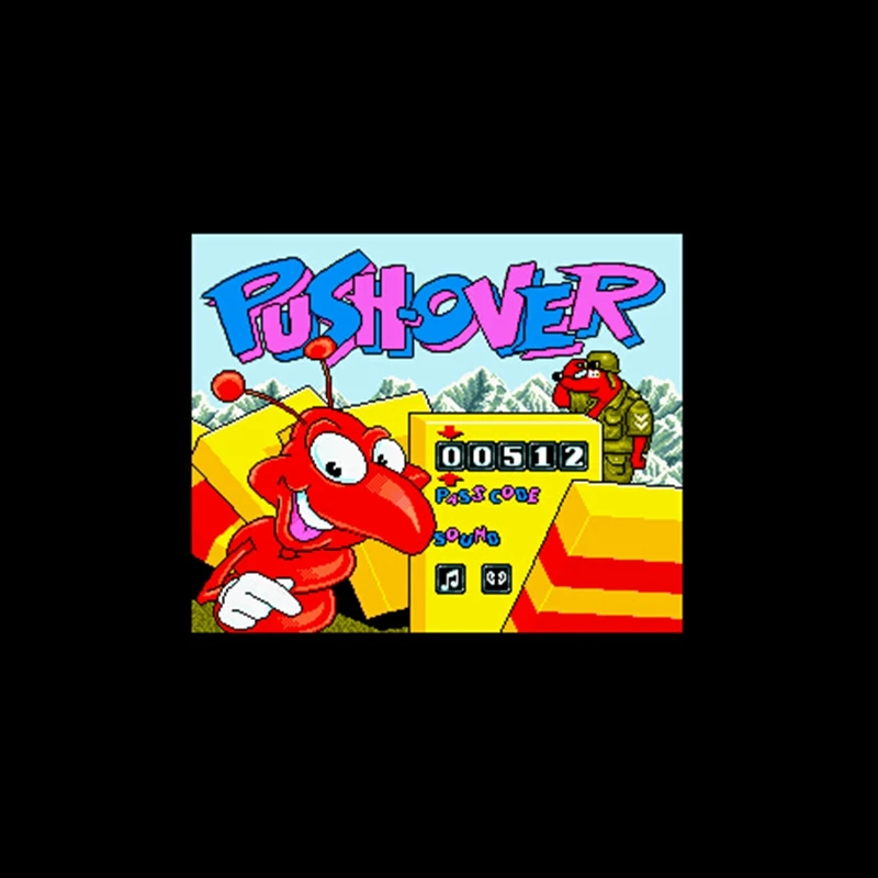

16-битная большая серая игровая Карта Push-Over для игроков NTSC, Прямая поставка