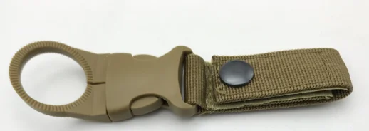 khaki Наружная нейлоновая тесьма Пряжка крючок держатель для бутылки с водой зажим карабин ремень рюкзак вешалка для кемпинга аксессуары для альпинизма - Цвет: khaki