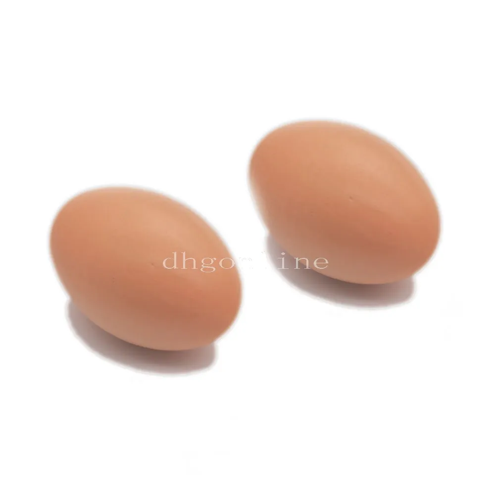 One Set Unpainted Chicken Hen Egg Wooden For Painted Decoration DIY Graffiti Easter Eggs Festival Gifts Toy 37mm x 58mm | Дом и сад