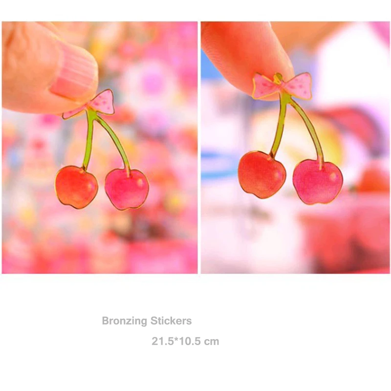 Zqspfafa милые животные мультфильм Bronzing Наклейки геометрический Справочник Дневник