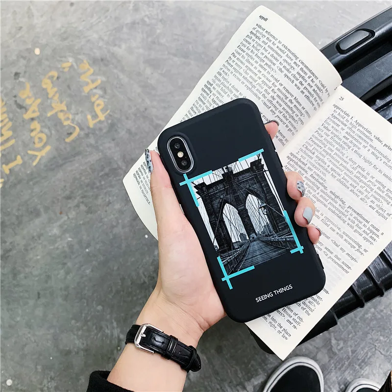 Чехол для телефона с бруклинским мостом для iphone XS MAX XR X чехол для iphone 6S 6 7 8 Plus в стиле ретро ins художественный чехол с масляной росписью мягкий чехол