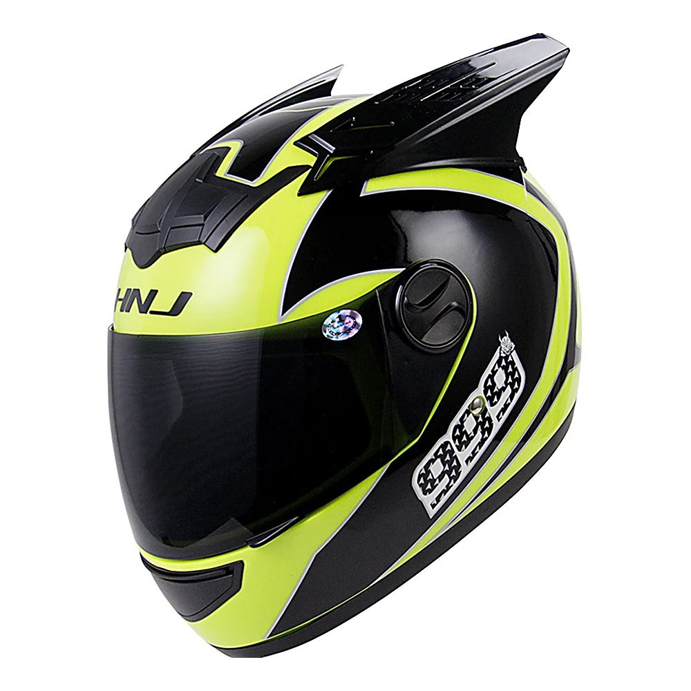 Yellow BK Corner HNJ мотоциклетный шлем для мотокросса Capacete Casco Moto шлемы для мотоциклистов для езды на мотоцикле гоночные шлемы для мотоциклистов - Цвет: Yellow BK Corner