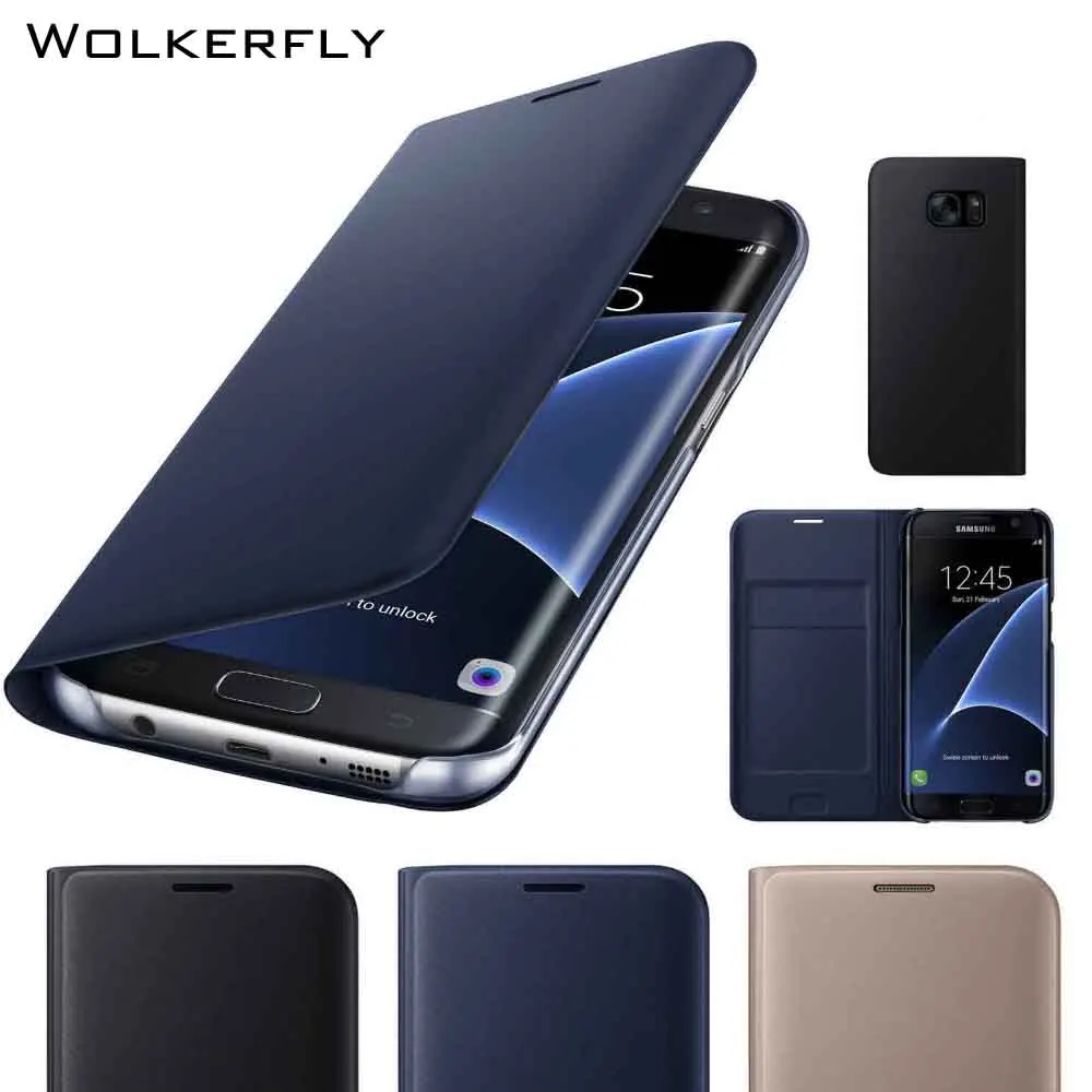 Роскошный флип-чехол с отделением для карт Samsung S8 S9Plus S6 S7 edge A3 A5 A7 A8 Note9 Note8 J5 J7 Prime Note5