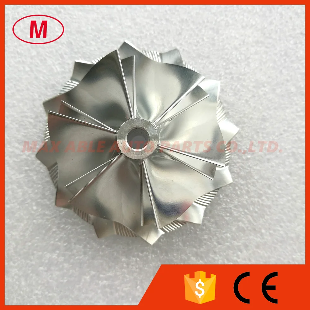 RHF5 High Performance Turbo Aluminum 2618/Milling/Billet compressor wheel 44.90/58.00mm 6+6 blades Forward Rotation for VF54 | Автомобили