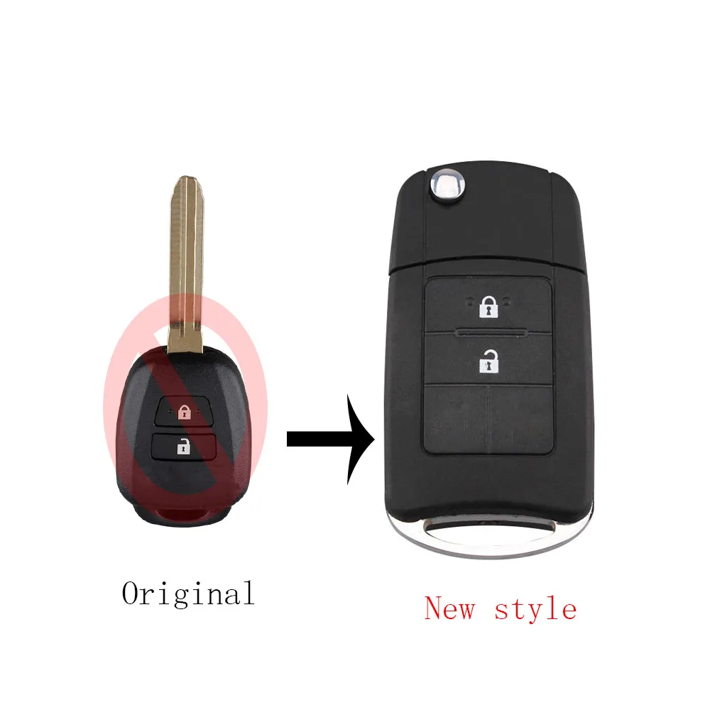 2 кнопки дистанционного ключа оболочки чехол Брелок для Toyota Rav4 2013 для Toyota Prius C V 2012- для Toyota HYQ12BDM ключ оболочки