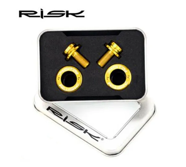 gold M8X15mm 2 шт./компл. квадратное отверстие Титан болты M8* 15 мм BMX MTB велосипеда каретка болт Водонепроницаемый шатунный палец для винт с прокладкой - Цвет: gold M8X15mm