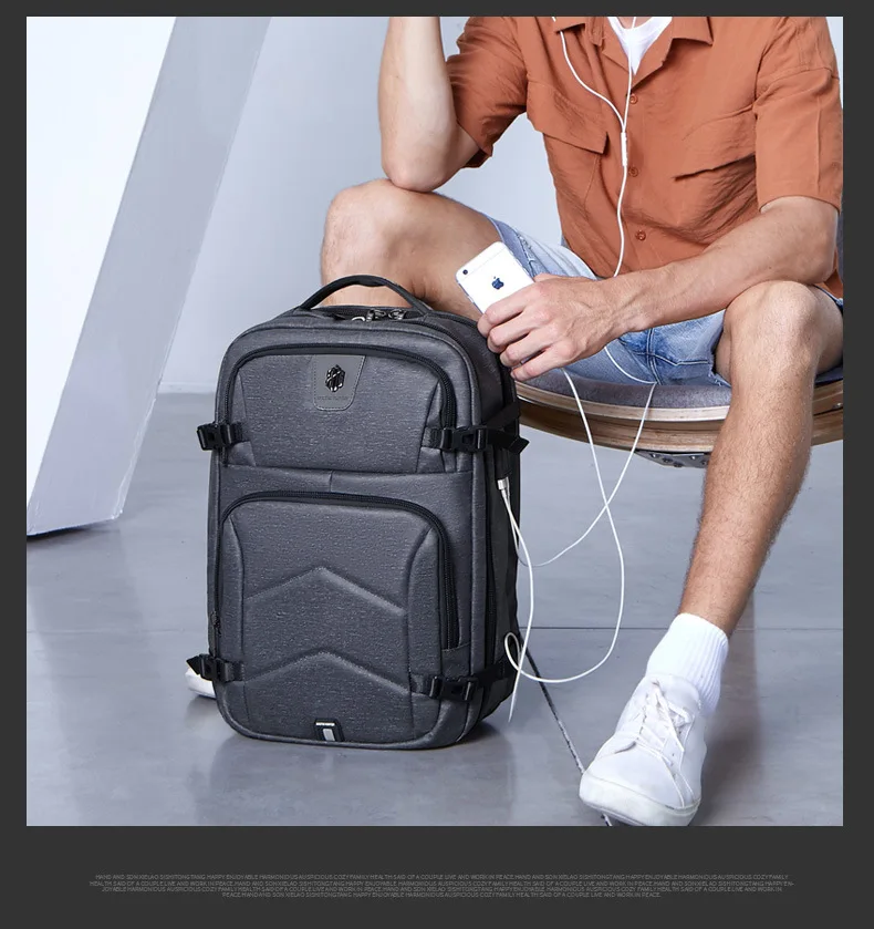 Waterproof 15.6inch Laptop Backpacks Men Business Travel Large Capacity Backpack Teenage Boys Girls School Back Pack