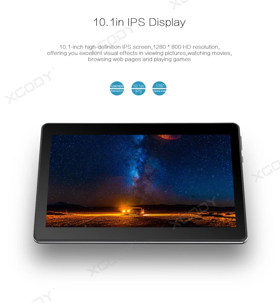 XGODY T1003, 10,1 дюймов, 3G, планшеты с телефонными звонками, четырехъядерный планшетный ПК, Android 5,1, 2 Гб, 32 ГБ, WiFi, gps, две sim-карты, 5 Мп, камера, планшет, фаблет