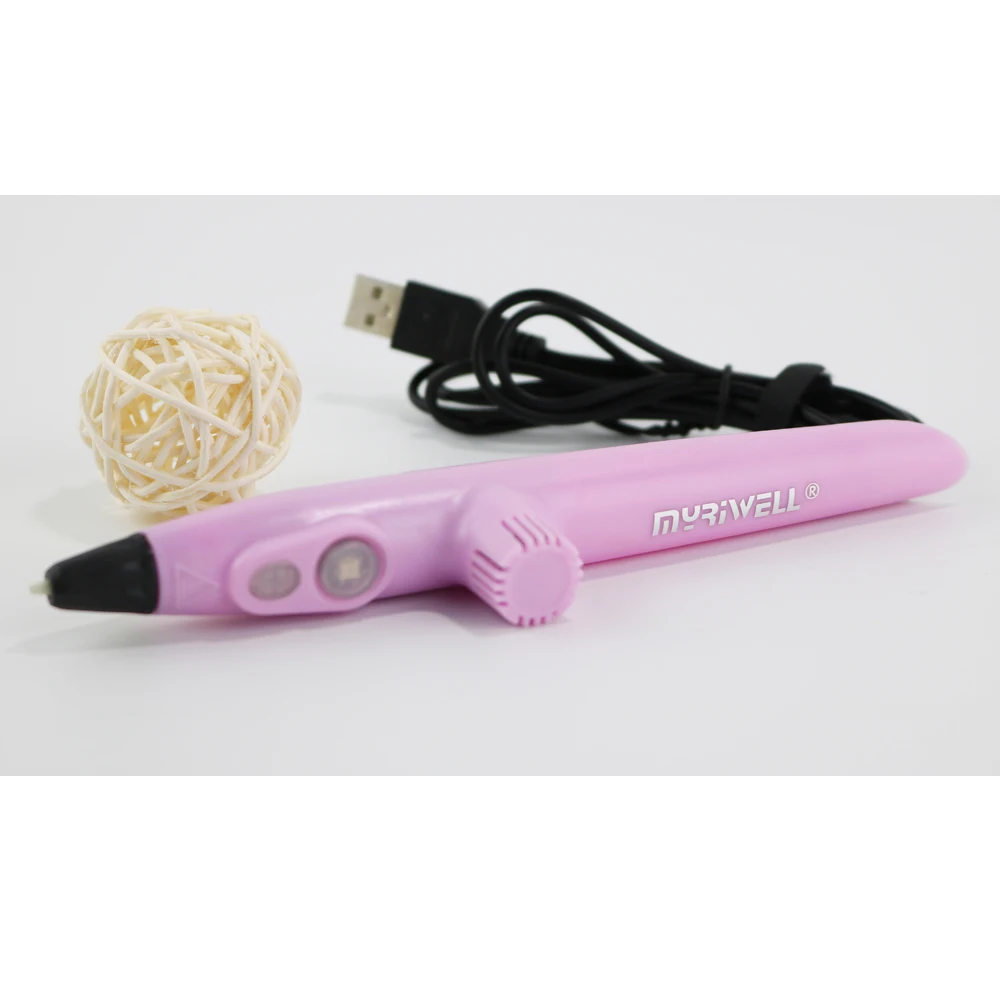 Myriwell 3D печать Ручка 3D Ручка 50 м или 100 м PCL Материал USB низкая температура безопасный для детей Рисование игрушки подарки на день рождения