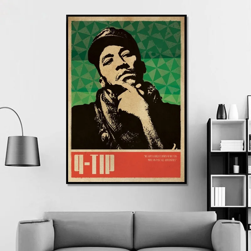 Q-Tip A Tribe под названием Quest Music Singer плакат хип-хоп рэп музыкальная группа звезда Плакат настенная живопись для дома Декор холст печать