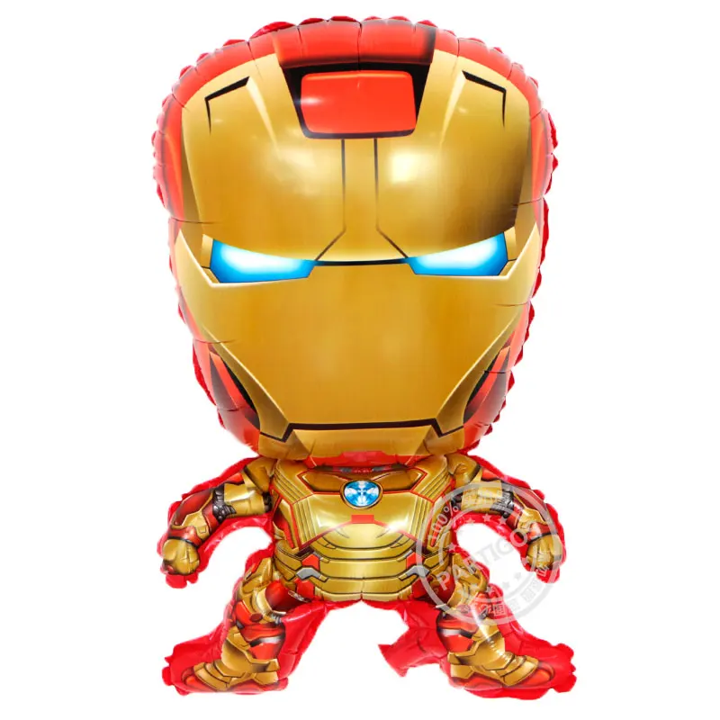 The golden iron man 1 шт. воздушные шары Супергероя человека-паука, Халка, Бэтмена, фольгированные воздушные шары для детей на день рождения, товары для вечеринки, украшения для детского душа, игрушки - Цвет: The golden iron man