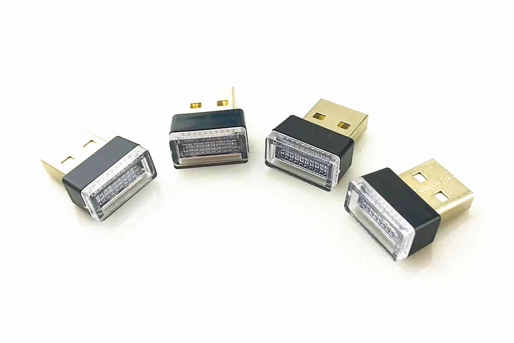 USB светодиодный ночной Светильник для салона автомобиля, нижняя лампа для Volkswagen Skoda Octavia Fabia Rapid Superb Yeti Roomster