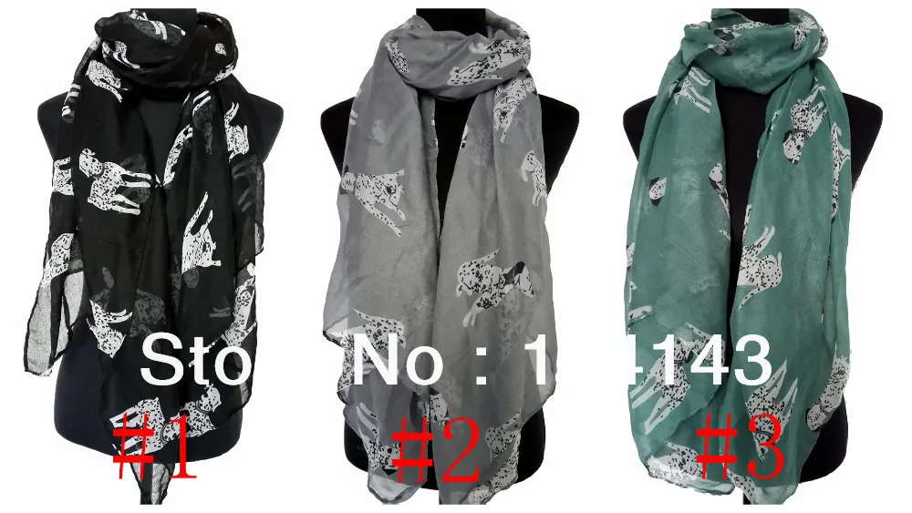 Модный далматинский шарф с принтом собаки шаль из полиэстера бесплатная