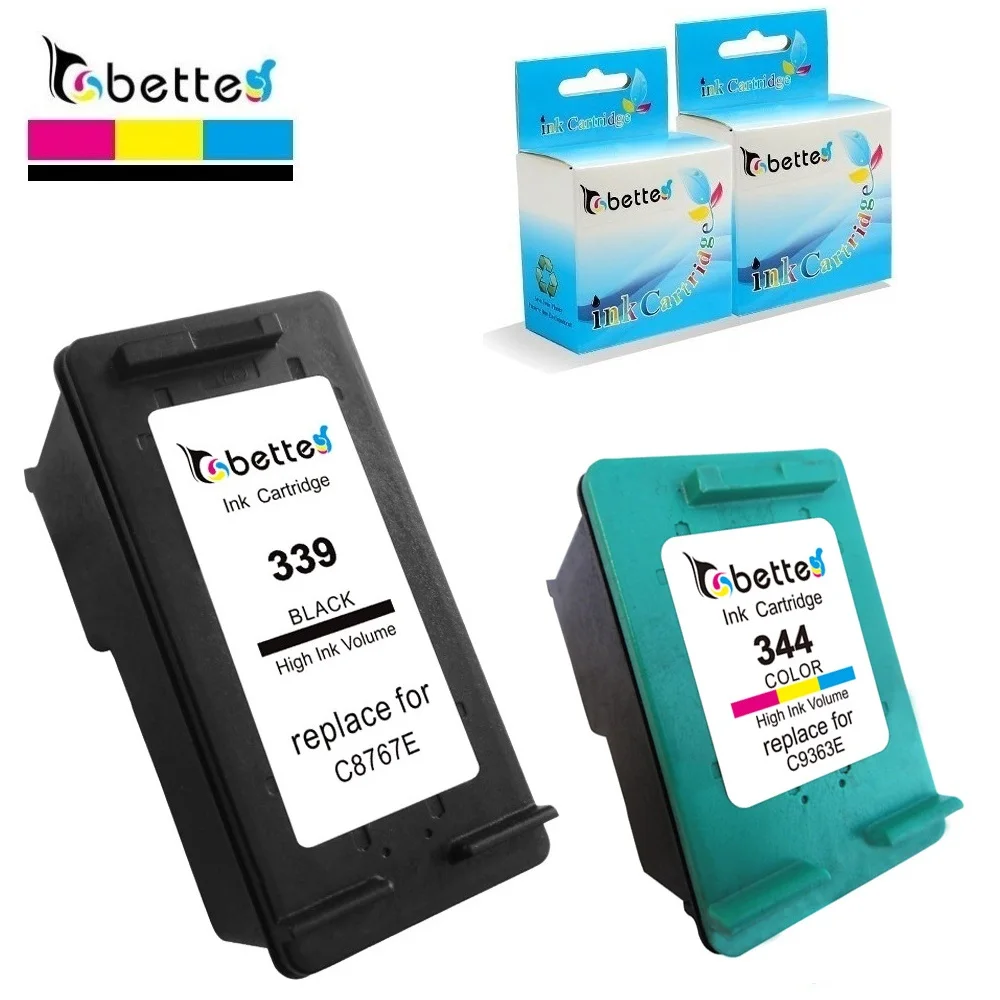 Черный+ Цвет картриджи для принтеров hp 339 344 hp 339 hp 344 для hp Deskjet 6940 6940dt 6943 6980 6980dt 6980xi 6983 6988 6988dt 6988xi