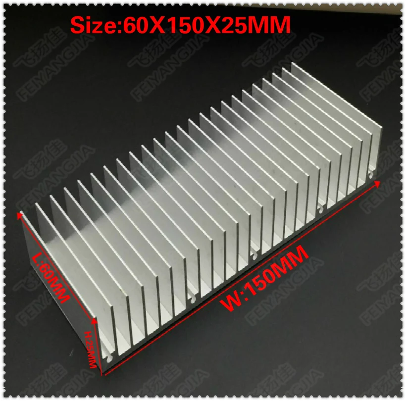 

1PCS 60X150X25MM radiator Aluminum heatsink Extruded heat sink for LED Electronic heat dissipation cooling coole