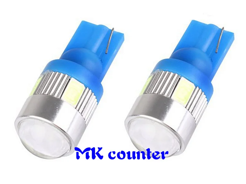 50 шт. Высокая мощность T10 6SMD 5630 светодиодный объектив с объективом 6 SMD W5W 194 168 501