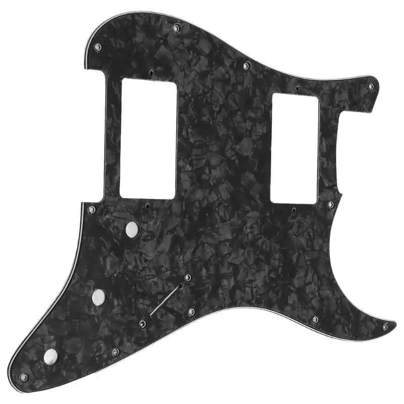 Black Pearl 1 шт. 3ply Strat Pickguard с HH макетом электрогитары части панели музыкальный инструмент части Аксессуары для гитары - Цвет: Black Pearl