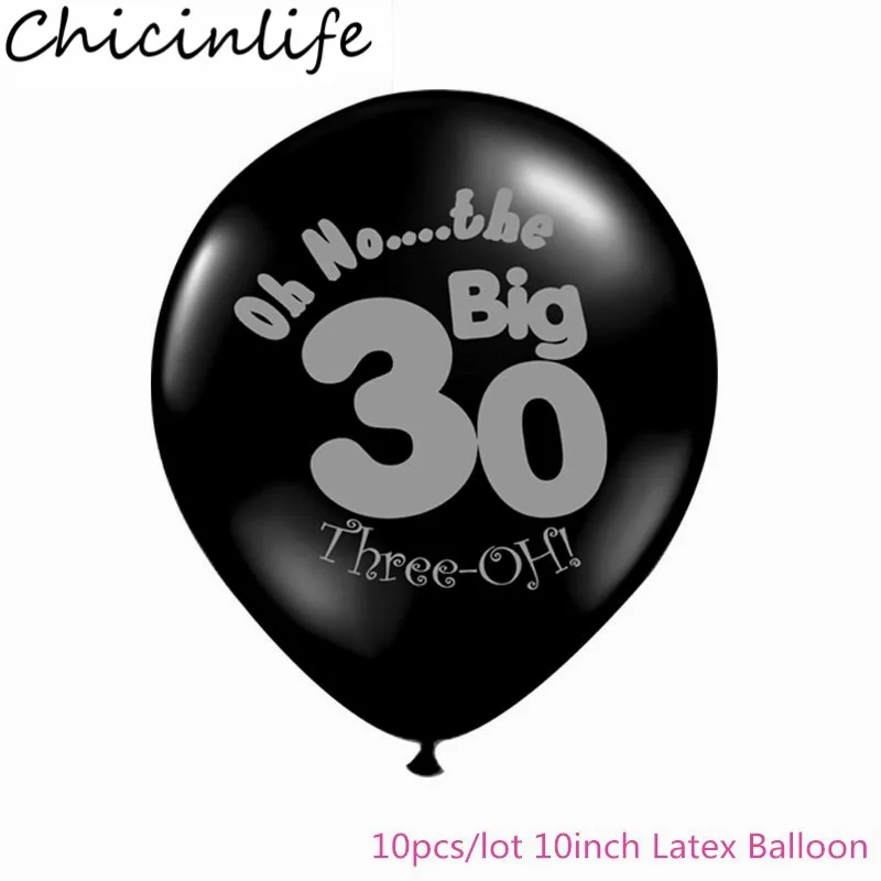 Black 30 Chicinlife 30/50th/60th с днем рождения Photo Booth Prop юбилей день Рождения Вечеринка мужчина женщина стиль подарок смешной декор поставки - Цвет: Black 30