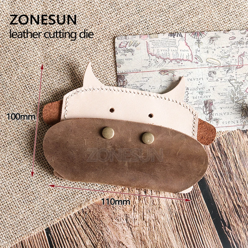 ZONESUN заказной телячьей формы кожаный держатель для монет кошелек