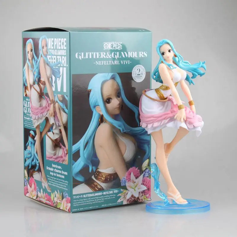 Аниме One Piece Glitter Glamours 24 см Nefeltari Vivi PVC figg sexy VIVI Коллекция Модель игрушки Фигурки