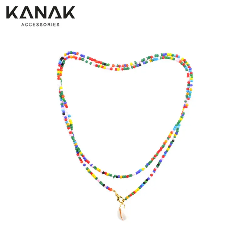 Канак новинка ручная работа Богемия каури раковины кулон круглая прядь стекло