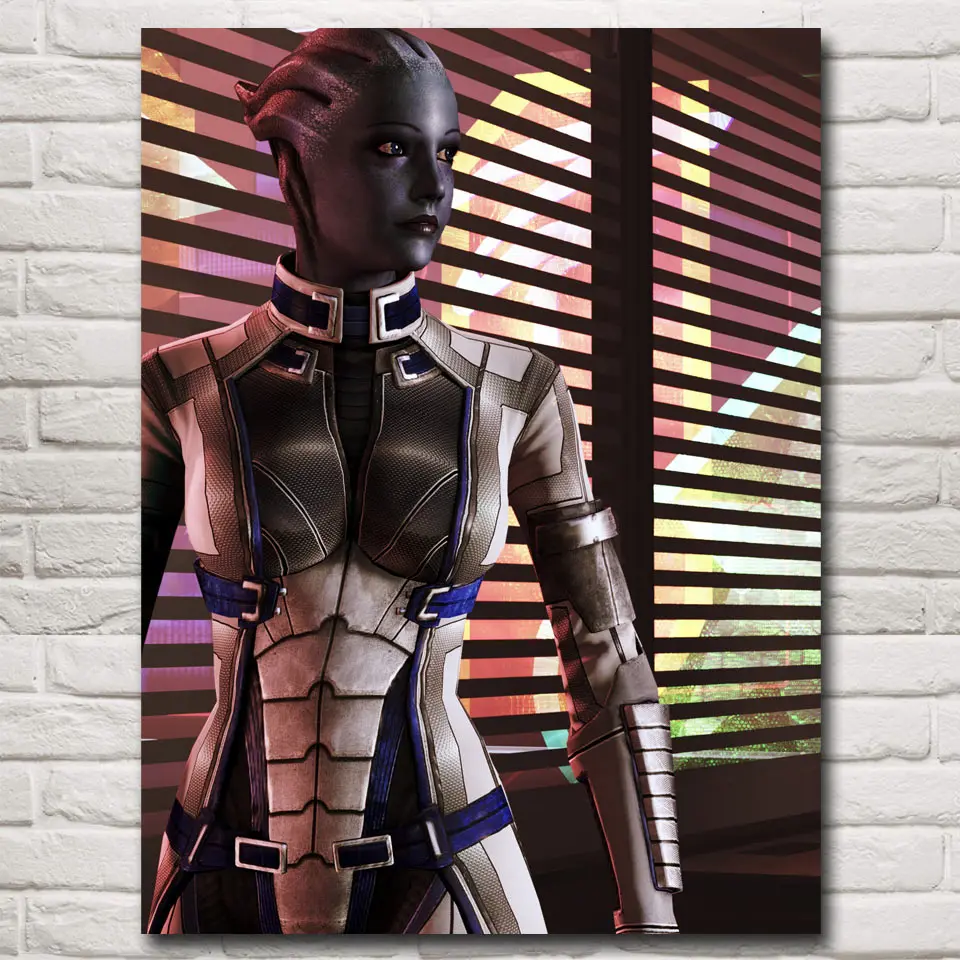 FOOCAME Mass Effect 2 3 4 стрельба действие игры Искусство шелк плакат картина Спальня Декор для гостиной 12x16 18x24 24x32 дюймов