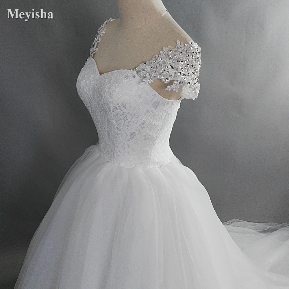 ZJ9029 2019 Новые бусины с кристаллами сердечком открытыми плечами кружевные белые